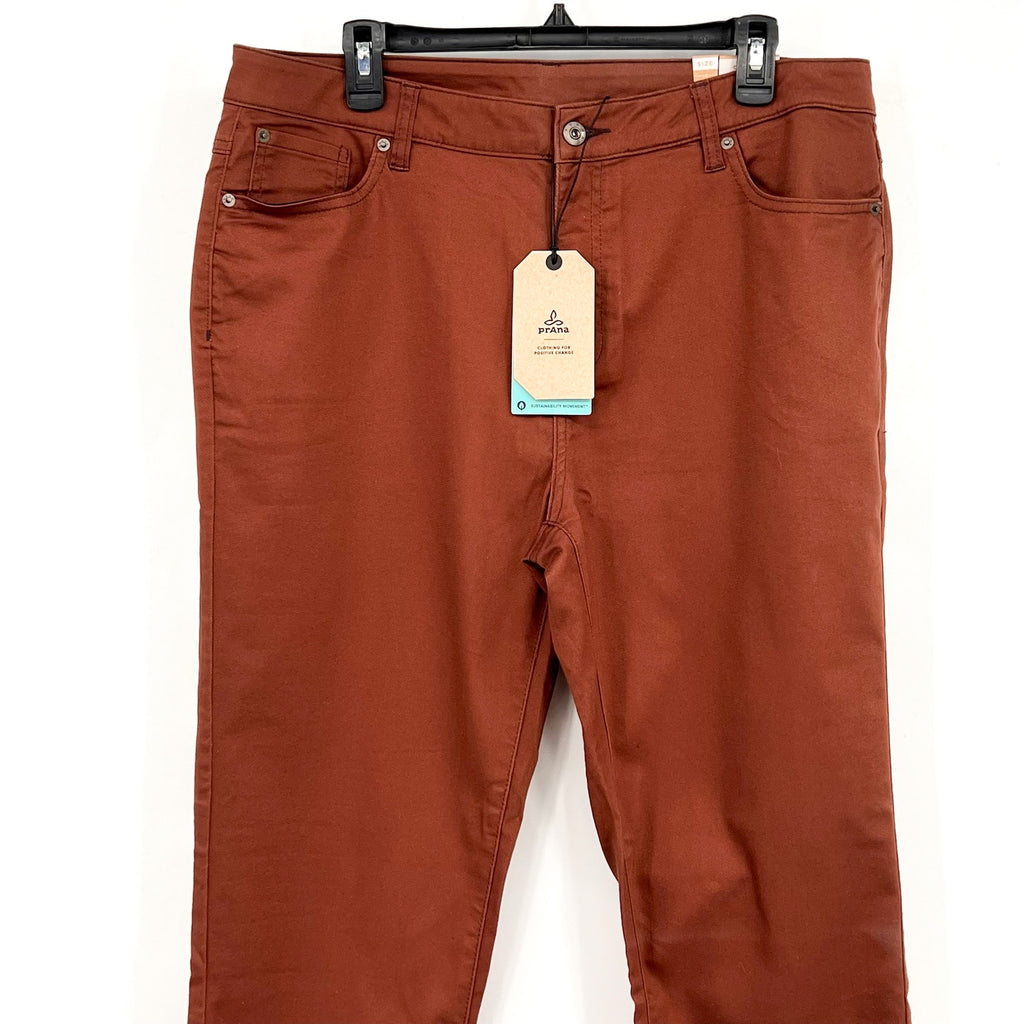 PRANA Women's Kayla Skinny Jeans Size 16 34x30 Brown High Rise Stretch NWT