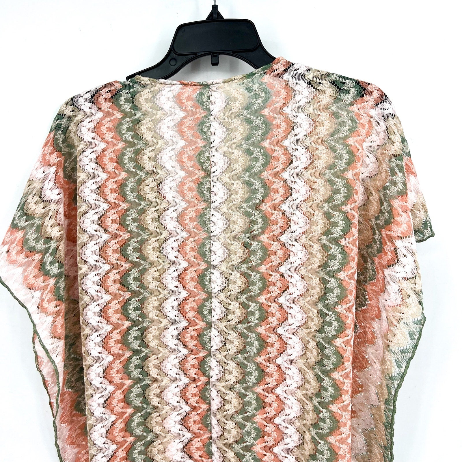 BECCA Women's Solstice Crochet Tunic Swim Cover-Up Dress XS Pink Green Multi NWT