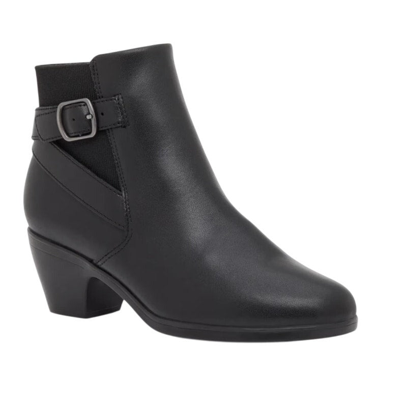 Clarks Womens Emily2 Lux Ankle Boots Size 8.5 EU 39.5 Black Leather Booties NIB