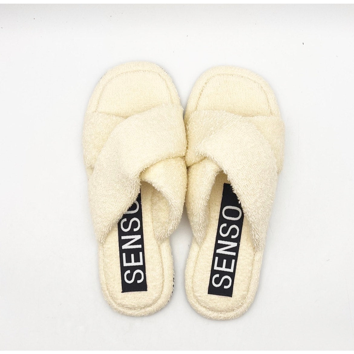 Senso Women's Inka IV Slide Sandals EU 36 US 6 Cream White Cotton NWOB