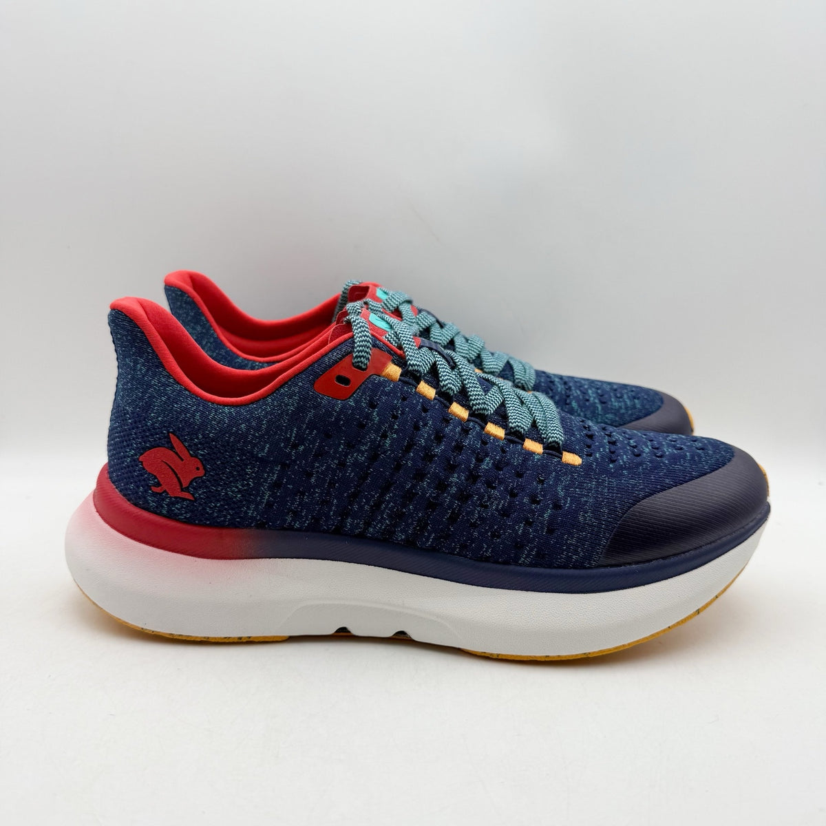 Rabbit Mens Dream Chaser Running Shoes US 9.5 Blue Red Athletic Sneakers NIB