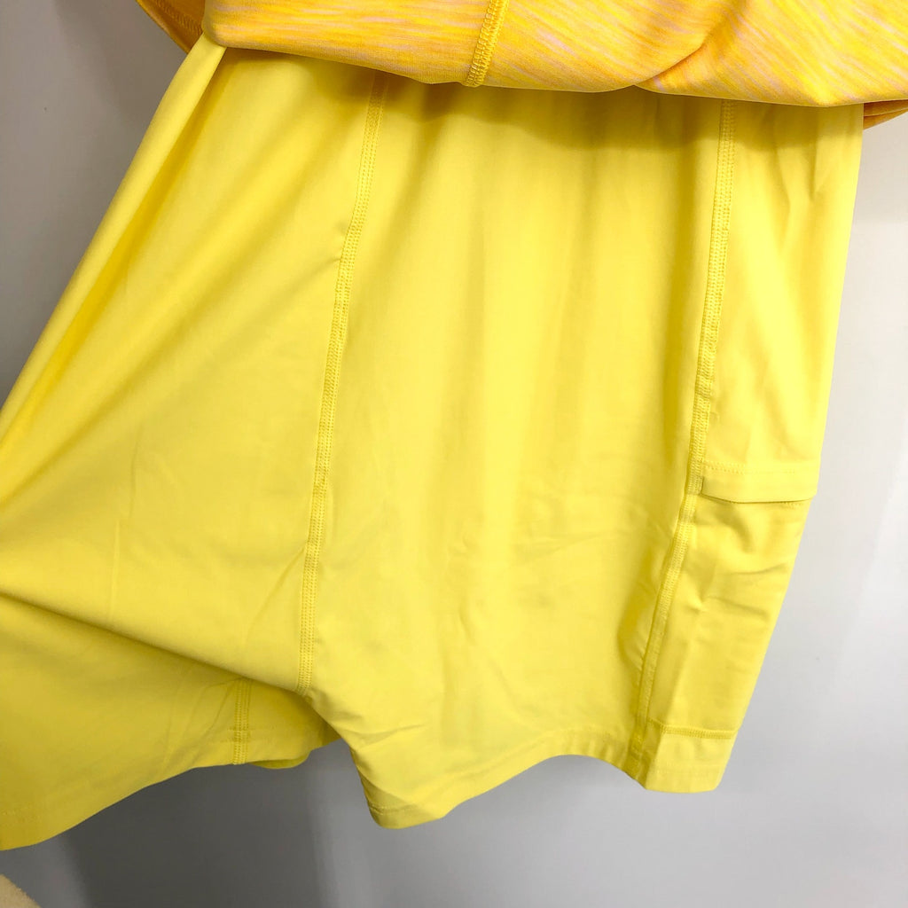 OUTDOOR VOICES Women's Flow Circle Back Dress Medium Spring Fling Yellow NWT