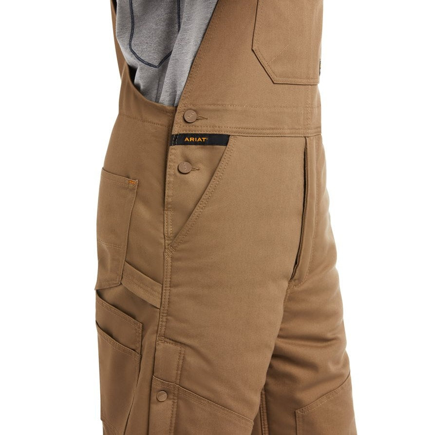 ARIAT Men's Rebar Duracanvas Insulated Bib Overalls XXL Tan Khaki NWT