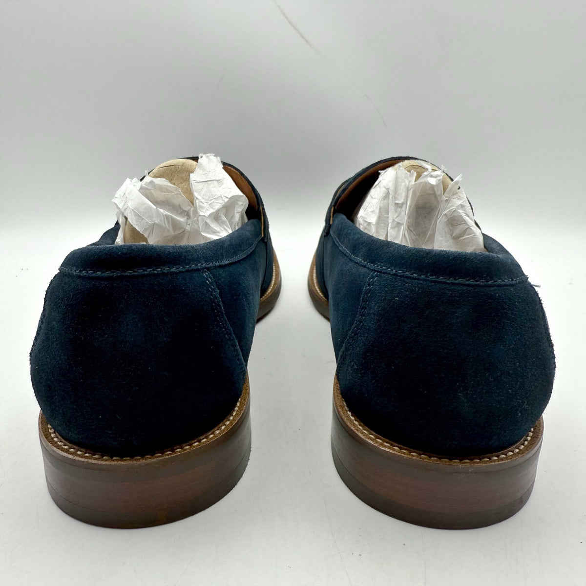 Florsheim Mens Rucci Penny Loafers Size 7 M EU 40 Navy Blue Suede NIB