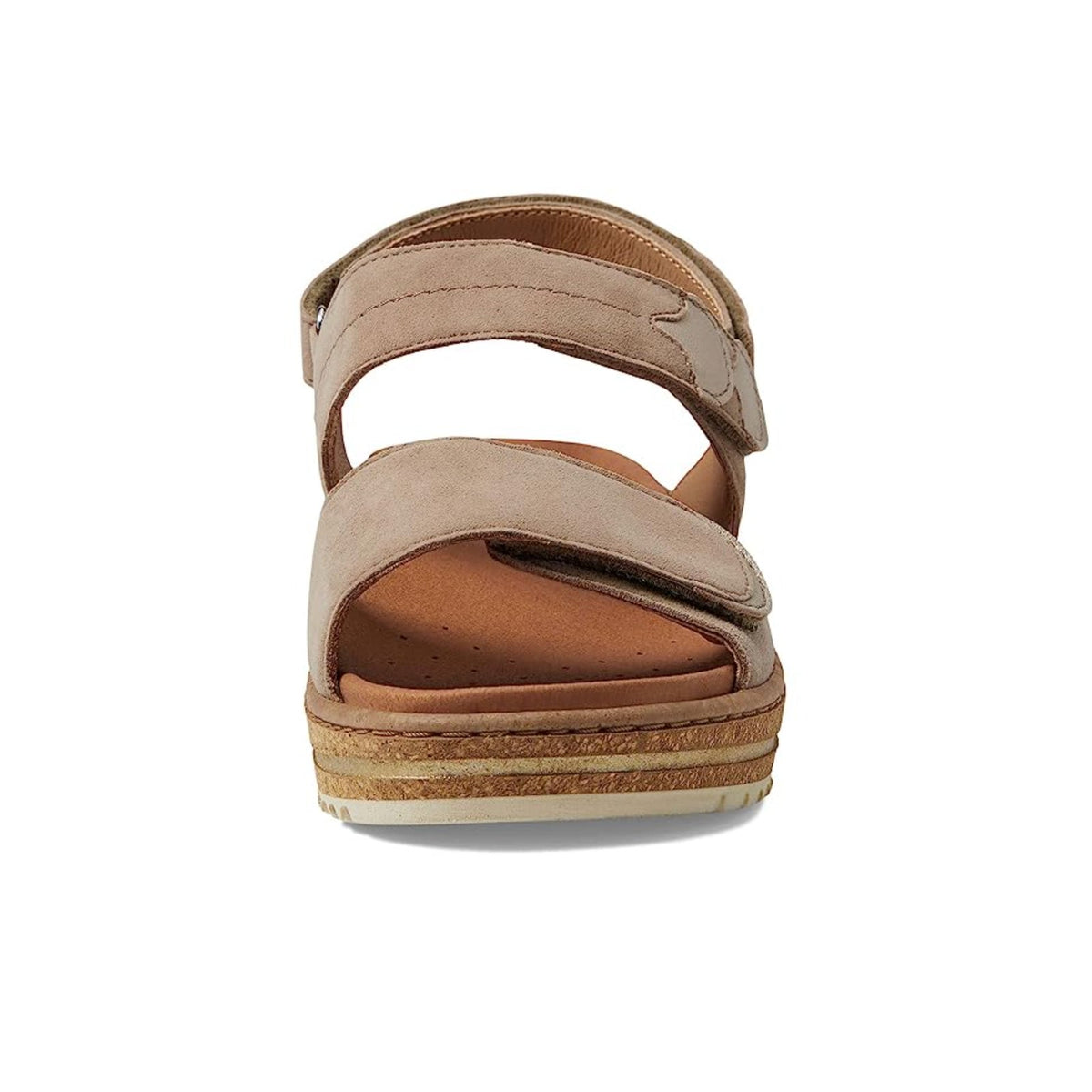 Mobils by Mephisto Womens Riley Wedge Sandals Size 10 EU 40 Light Taupe NIB