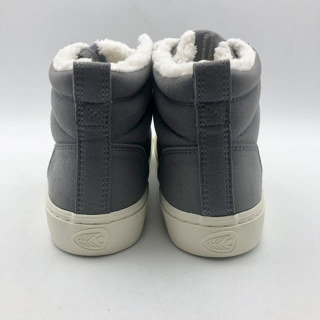 Cariuma Womens OCA Therma High Sneaker Boots Size 9 Grey Suede Shearling NIB