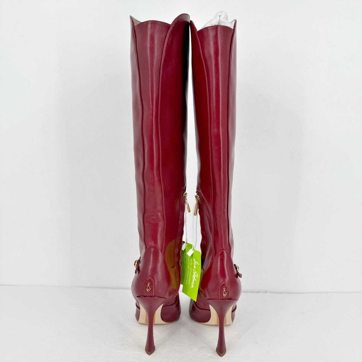 Sam Edelman Womens Elia Above The Knee High Boots US 6 M EU 36 Red Leather NIB