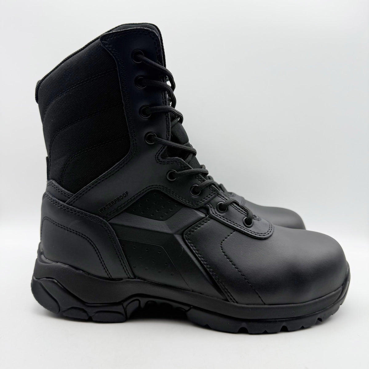 Battle Ops Mens 8” CT Tactical Duty Boot Size 9 Black Leather Waterproof NIB