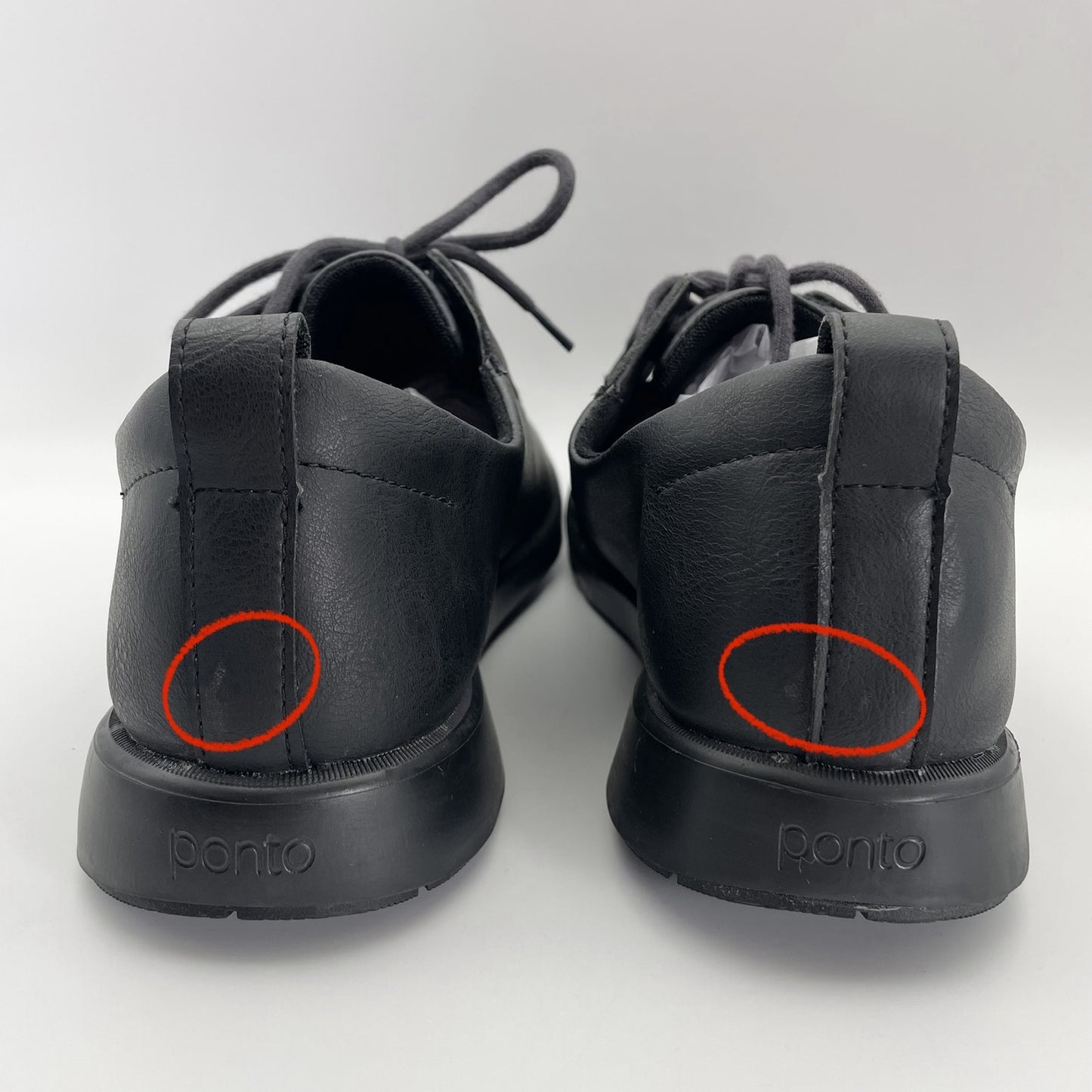 Ponto Womens The Pacific Oxford Shoe US 9 M Black Recycled Leather NWOB