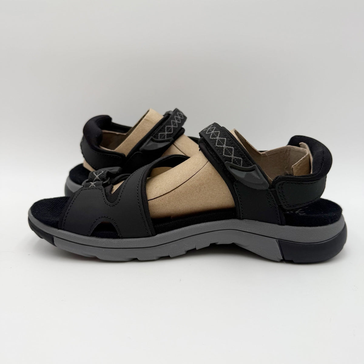 Naturalizer Womens Angeles III Sandals Size 8.5 M EU 38.5 Black Leather NIB