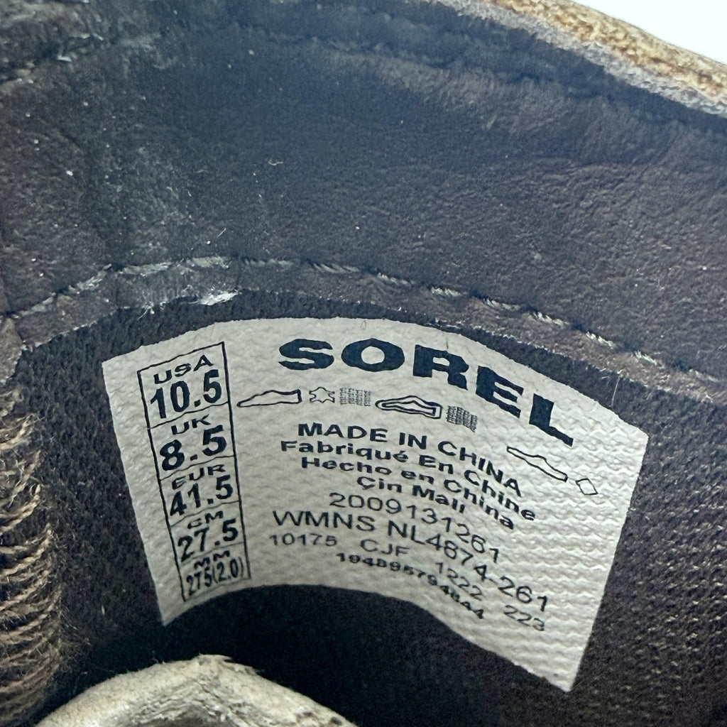 Sorel Womens Hi-Line Heel Chelsea Boots US 10.5 Taupe Tan Leather Waterproof NIB