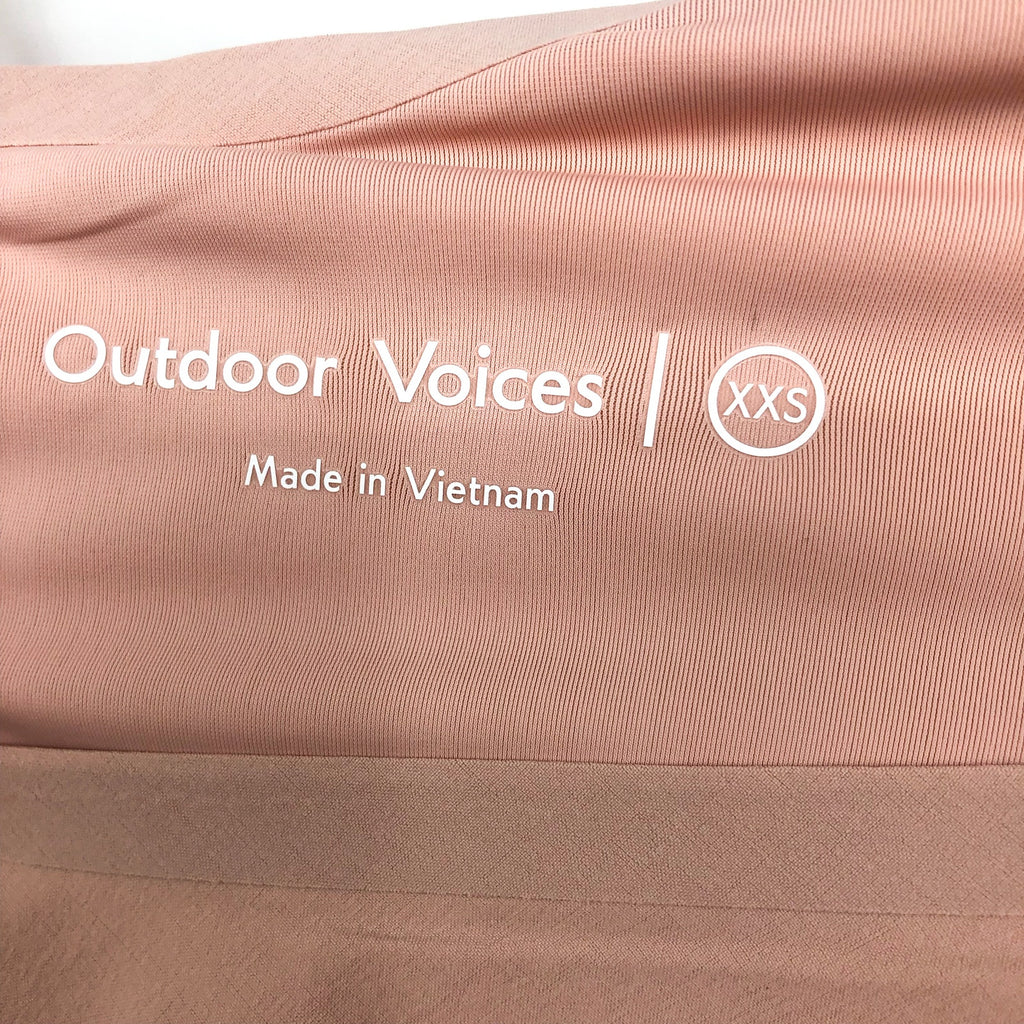 OUTDOOR VOICES Women's The Exercise Dress XXS Pink Thistle Built in Shorts NWT
