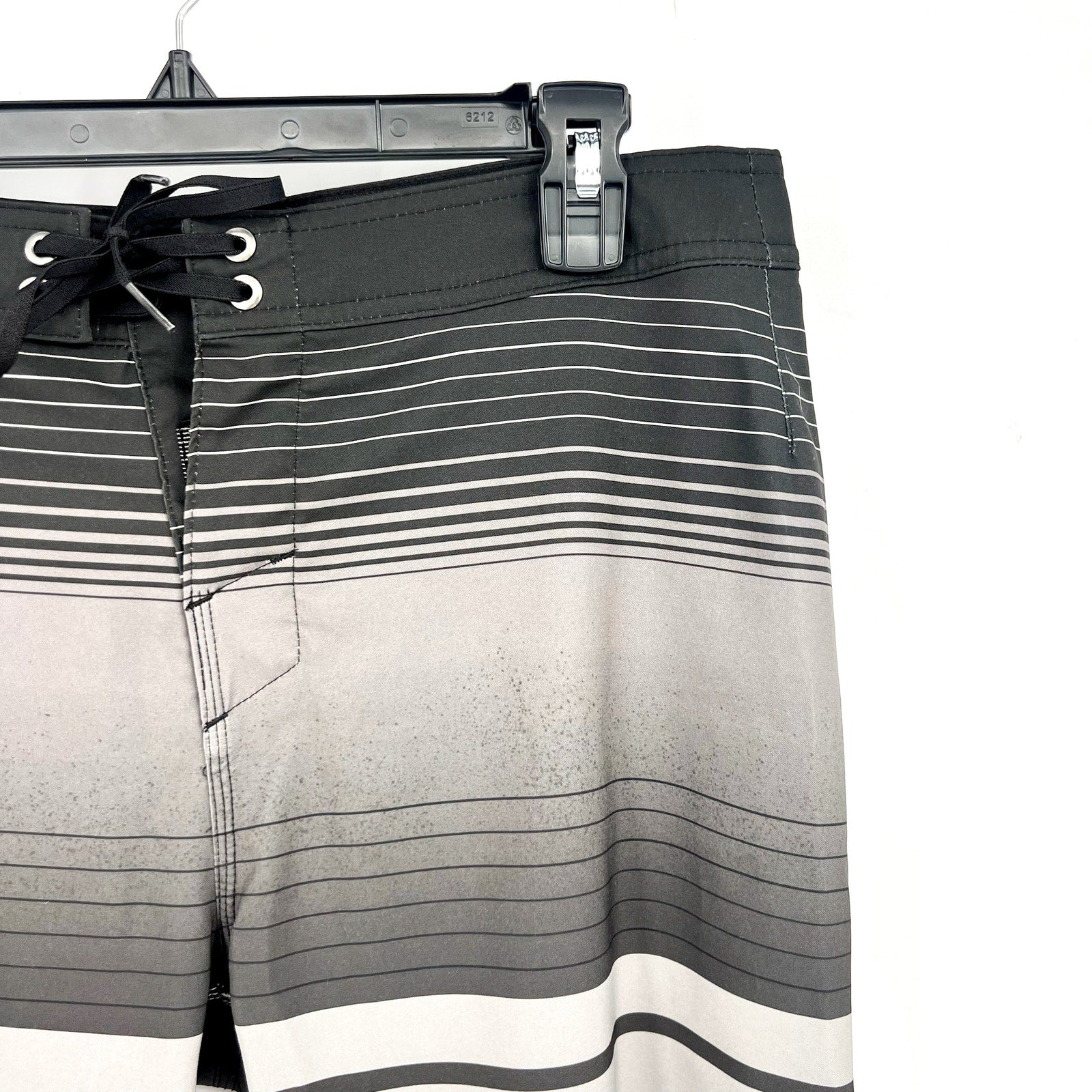 O'NEILL Mens Hyperfreak Lincoln Board Short Size 30 Small Black Grey Stripe NWOT