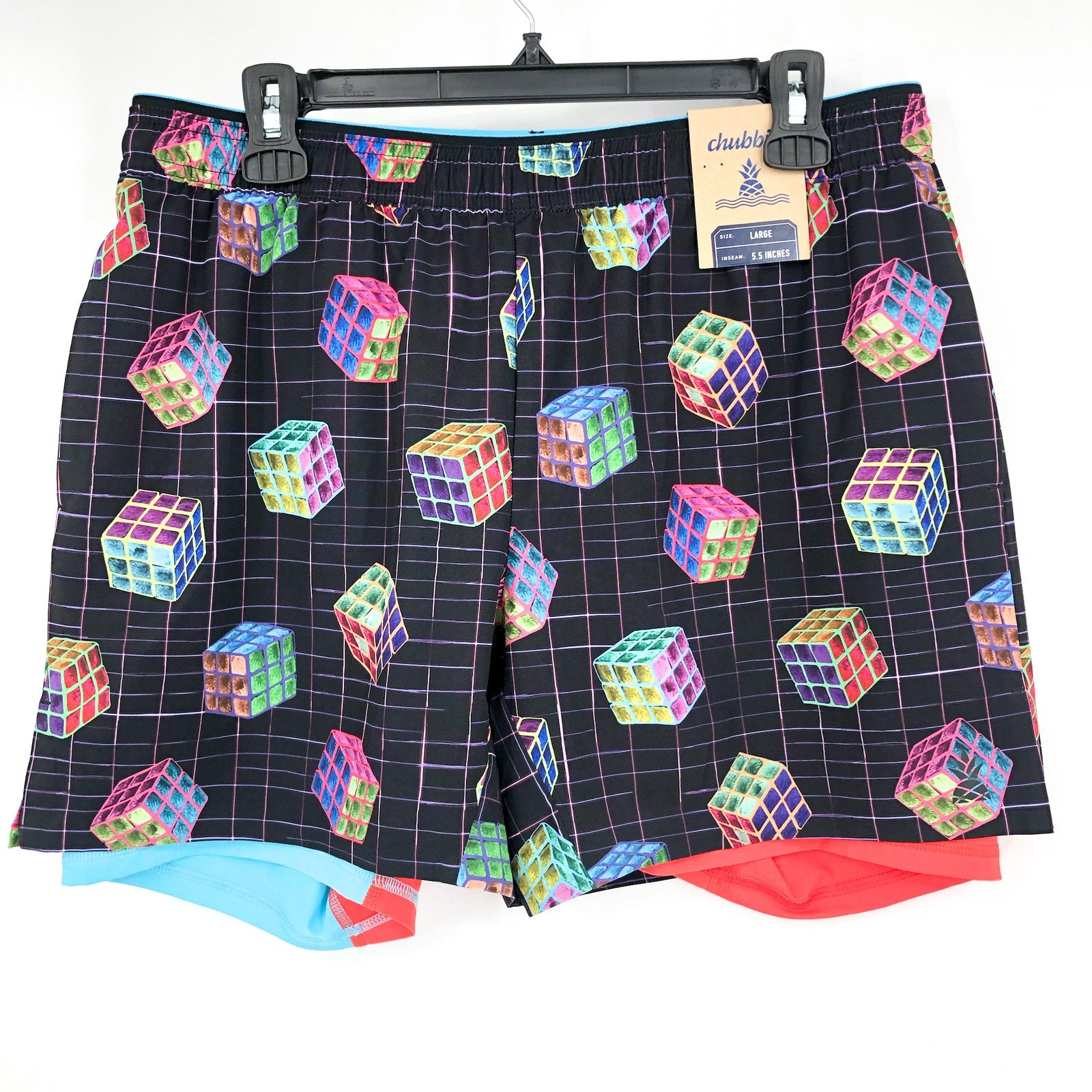 CHUBBIES Men's Solve Its Ultimate Training Shorts 2.0 Large Black Multi NWT