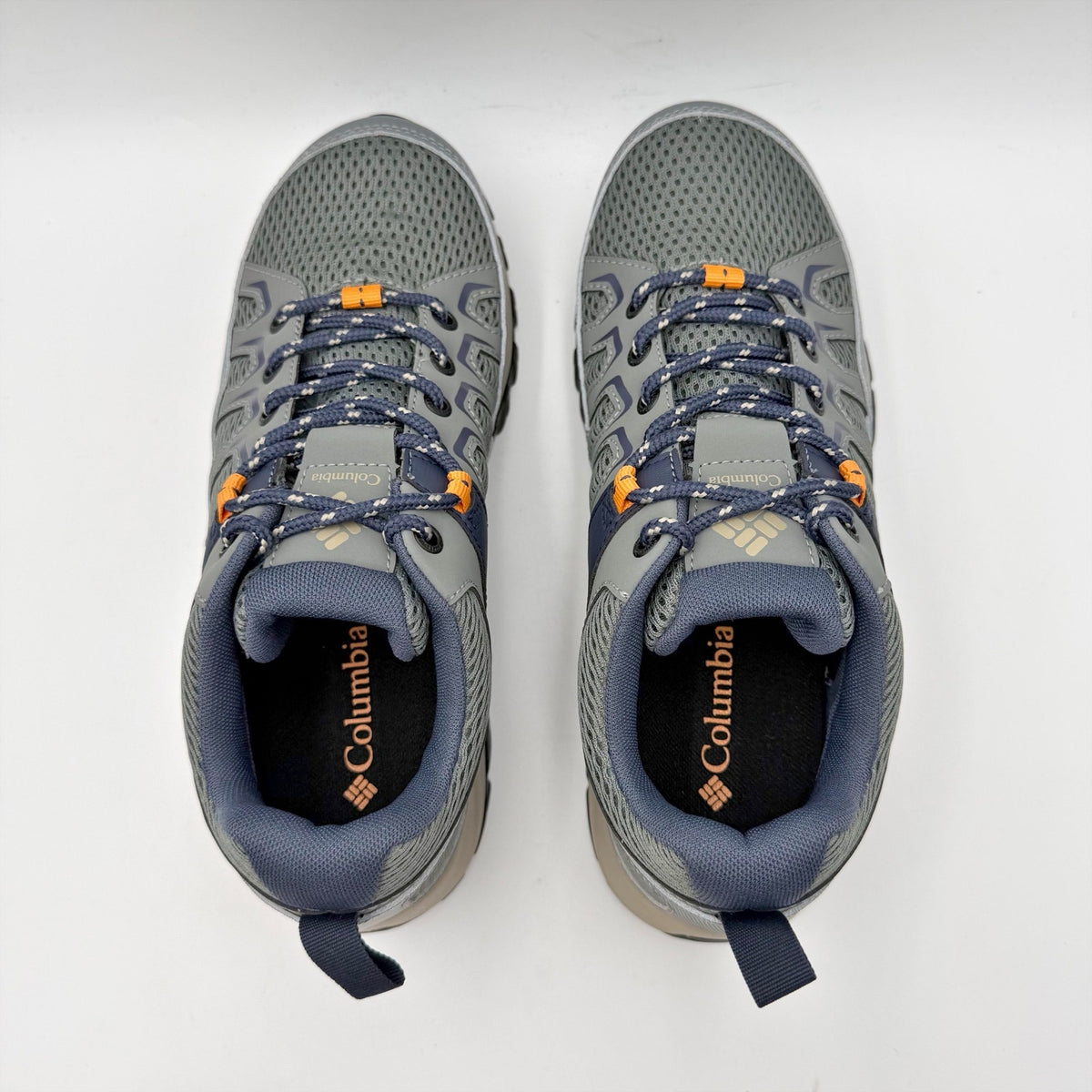 Columbia Womens Granite Trail Hiking Shoes Size 9.5 Blue Grey Waterproof NIB