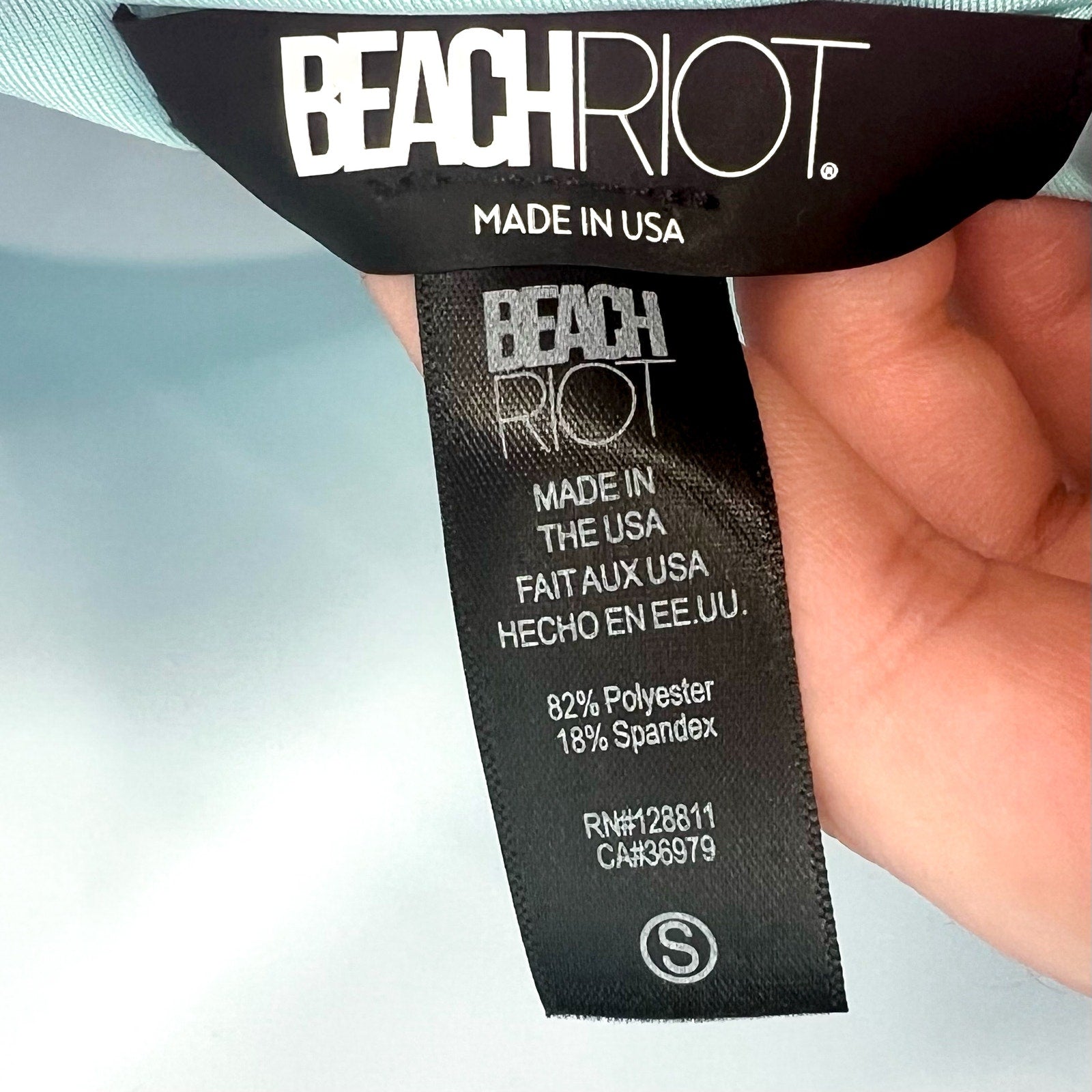 BEACH RIOT Joyce One Shoulder One Piece Swimsuit Small Pink Blue NWOT
