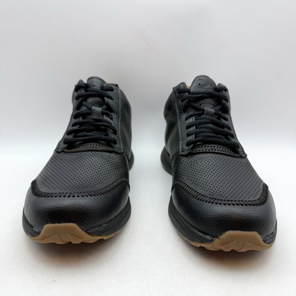 YORK Athletics Womens The Henry Mid Trainer Sneakers US 8 Black Leather NIB