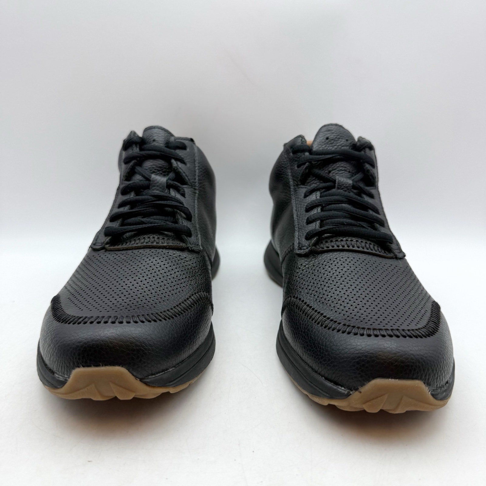 YORK Athletics Womens The Henry Mid Trainer Sneakers US 8 Black Leather NIB
