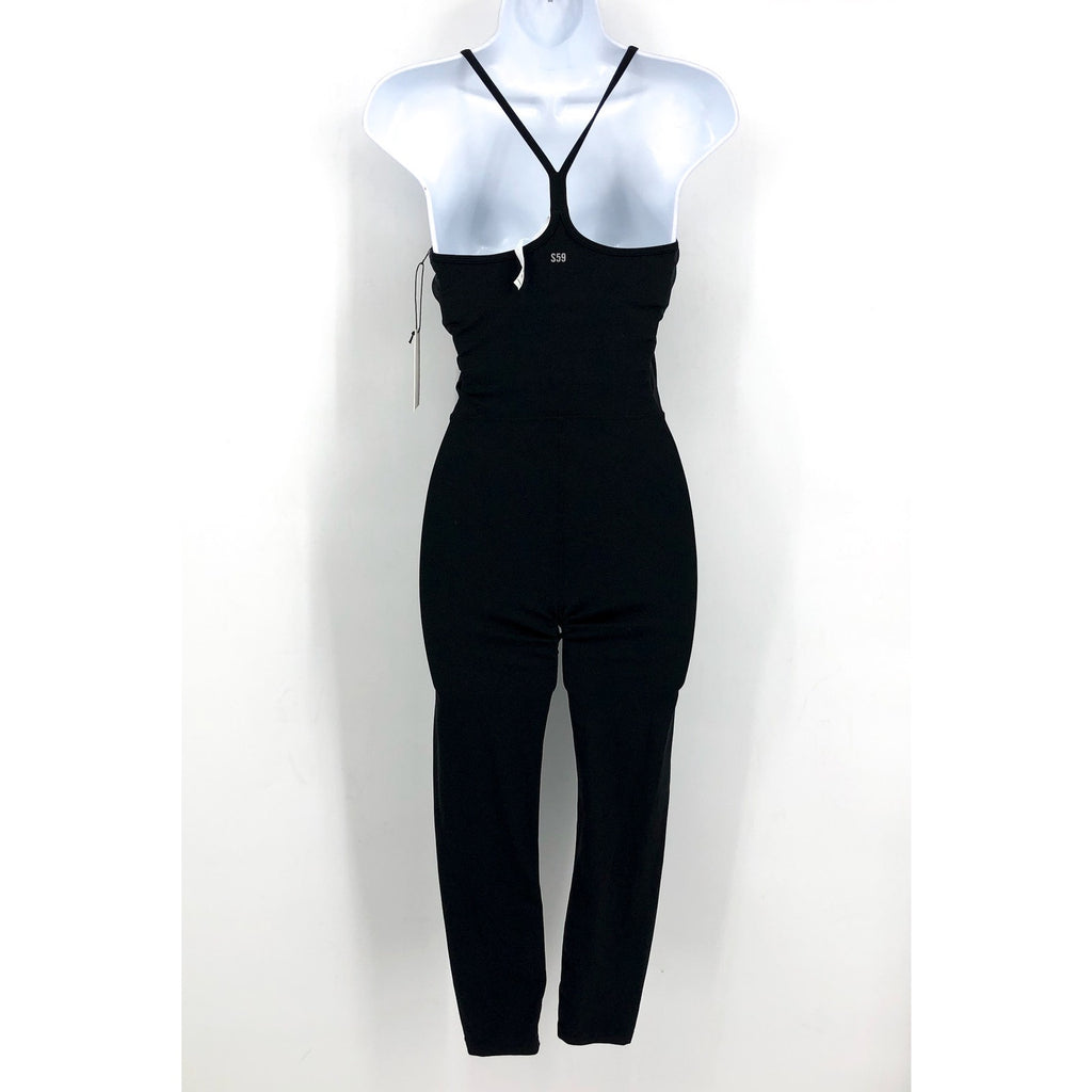 SPLITS59 Women's Airweight Jumpsuit Small Black Sleeveless Scoop Neck NWT