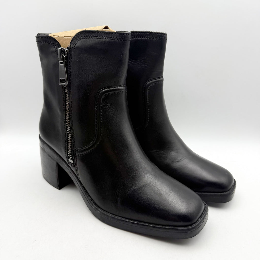 Naturalizer Womens Emmy Ankle Boots Size 8.5 EU 39 Black Leather NIB