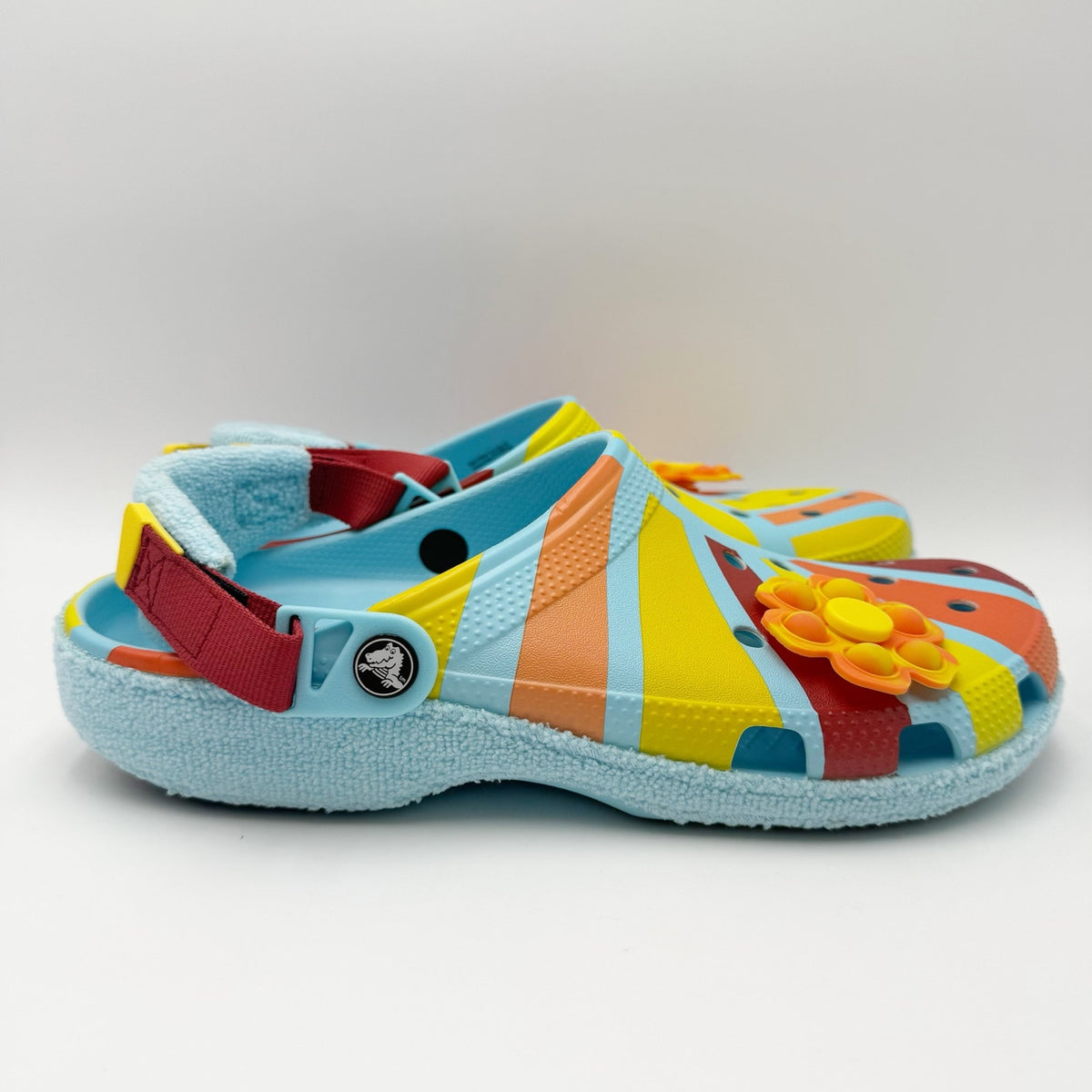 Crocs Classic Zen Garden RO Clogs Womens 12 Mens 10 Blue Multicolor Terry SR NWT