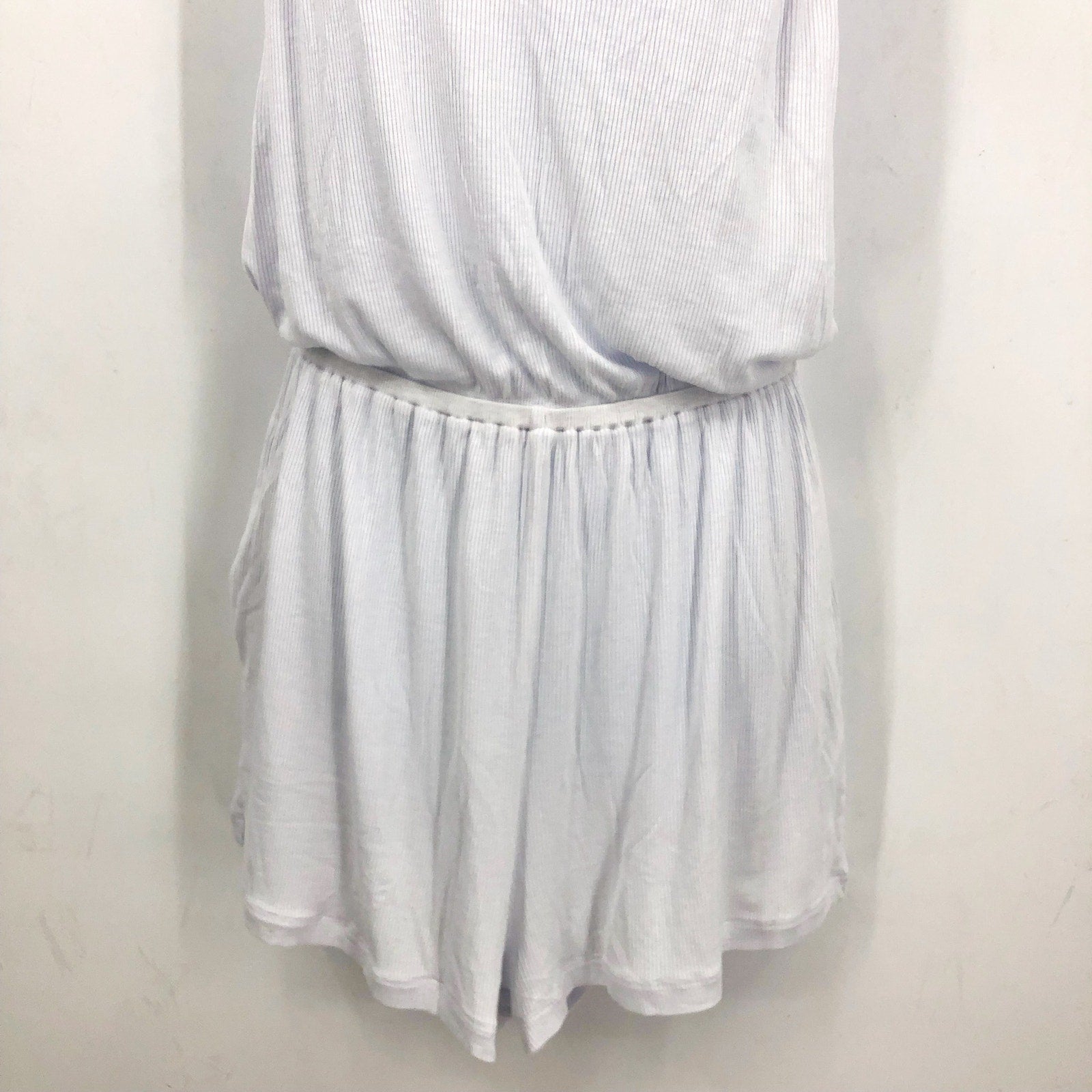 BECCA Women's Mykonos Pull On Romper Beach Cover Ups Medium White Stretch NWT
