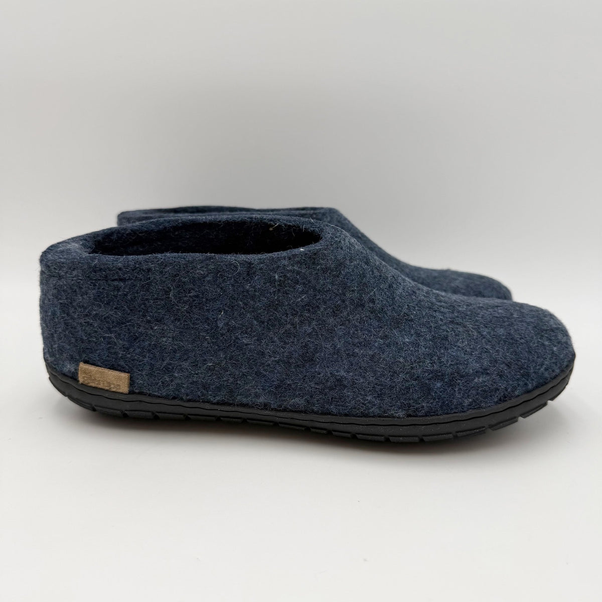 Glerups Womens Slip On Shoes Slippers EU 38 US 8 Navy Blue Wool NWOB