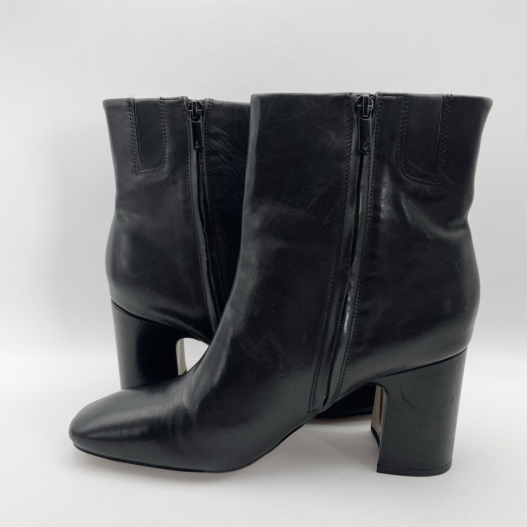 Sam Edelman Womens Fawn Heel Boot US 9.5 M Black Leather NWOB