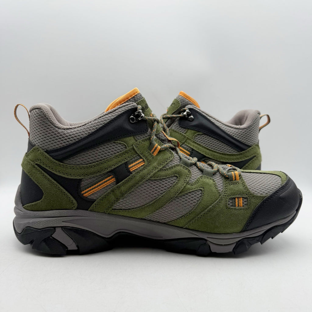 Hi-Tec Mens Ht Ravus Mid Hiking Ankle Boots US 13 EU 46 Green Waterproof NWOB
