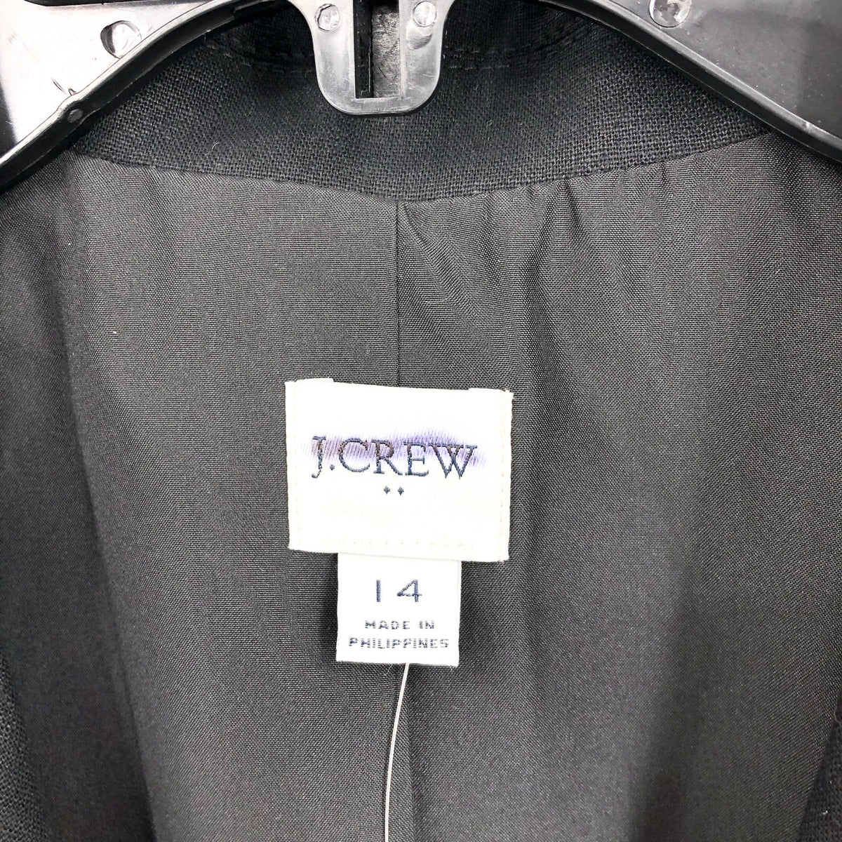 J.Crew Womens One-Button Holland Blazer Size 14 Black Linen-blend AL222 NWT