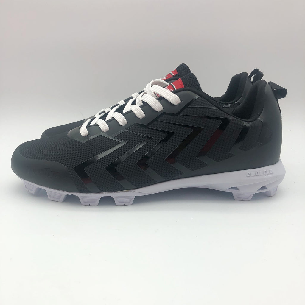 Rawling Mens Savage Low Lace Up Baseball Cleats Size 9 Black White NWOB