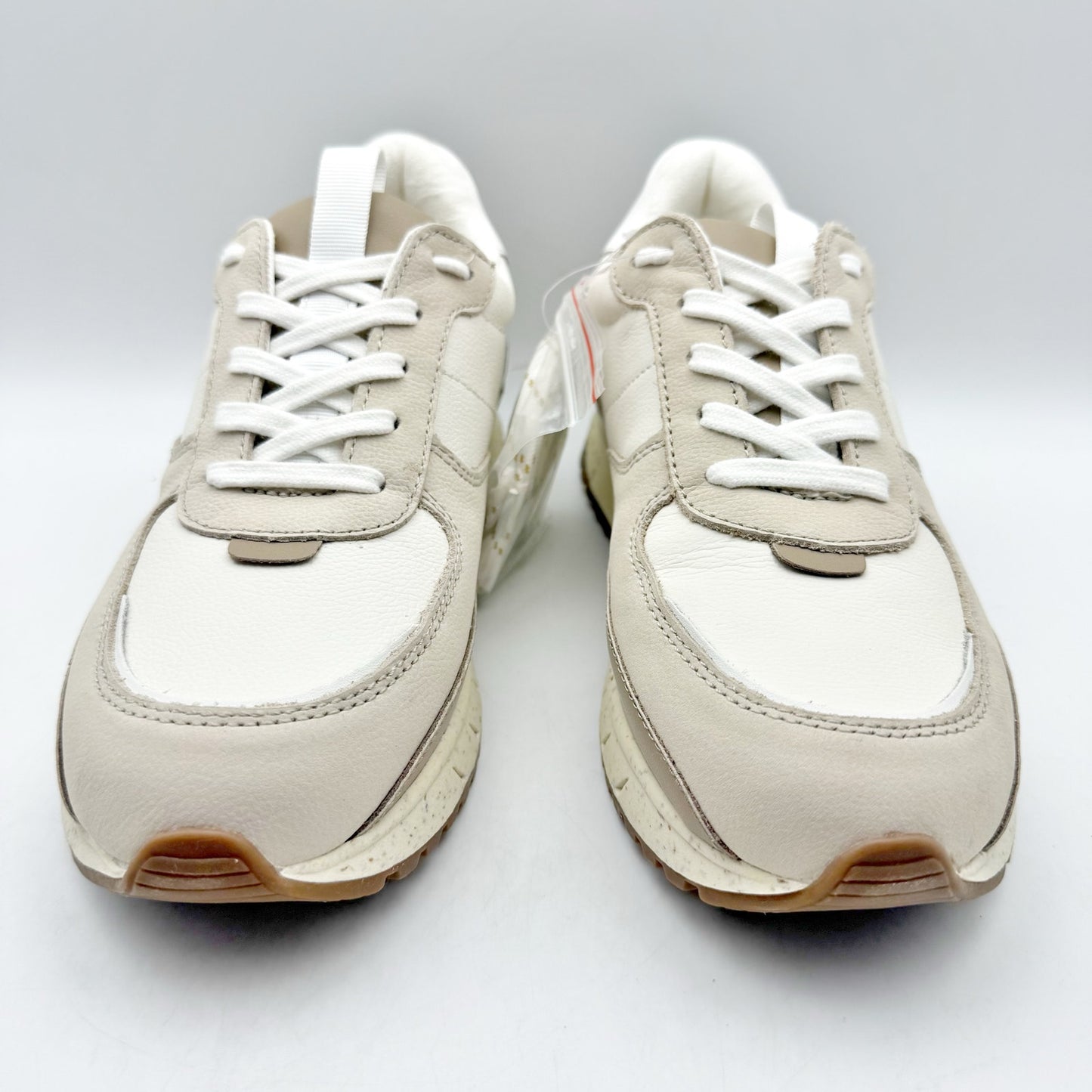 MADEWELL Womens Kickoff Trainer Sneakers US 7 M Cream Tan White Leather NIB