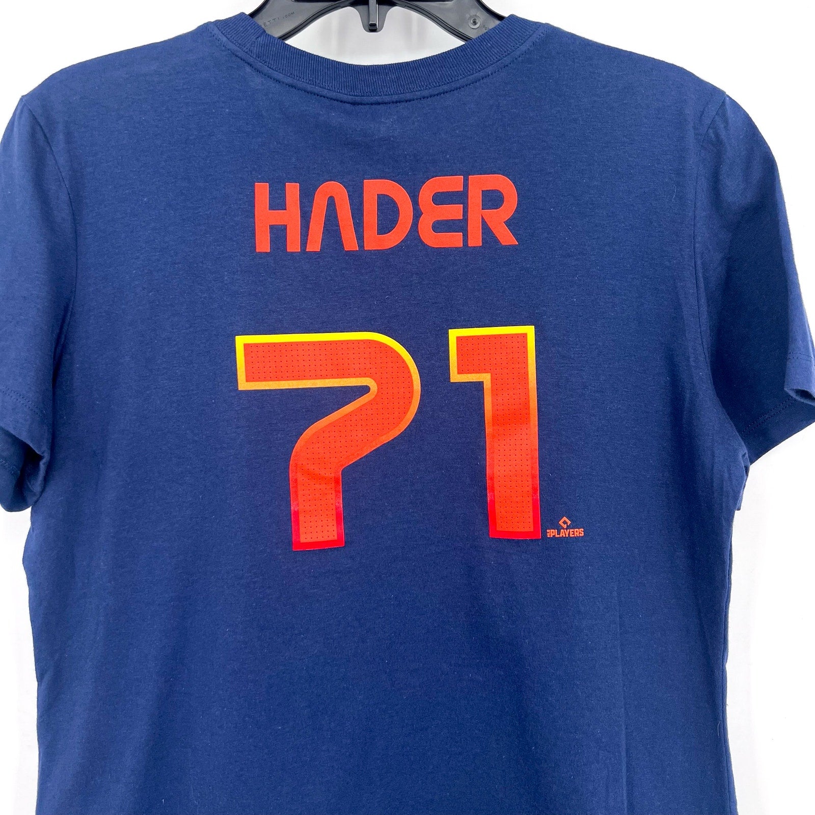 NIKE Womens Astros City Connect Hader 71 T-shirt Large Navy Blue Cotton NWT
