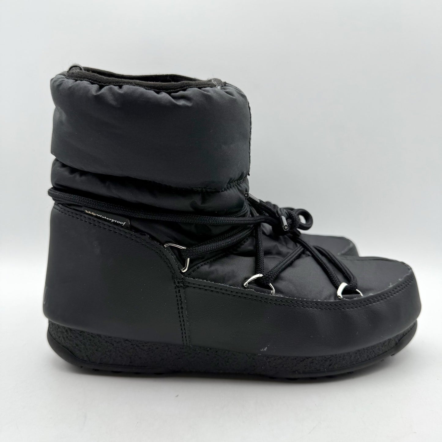 Moon Boot Low Nylon Ankle Boots Size EU 36 US 5.5 Black Waterproof NWOB