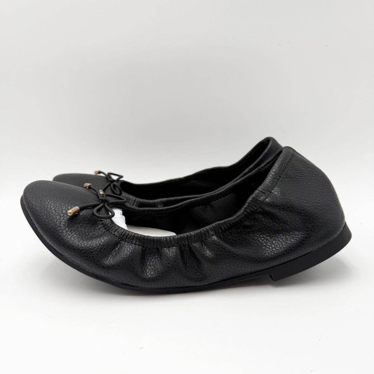 MIA Womens URI Ballet Flats Size 7.5 M Black Leather NWOB