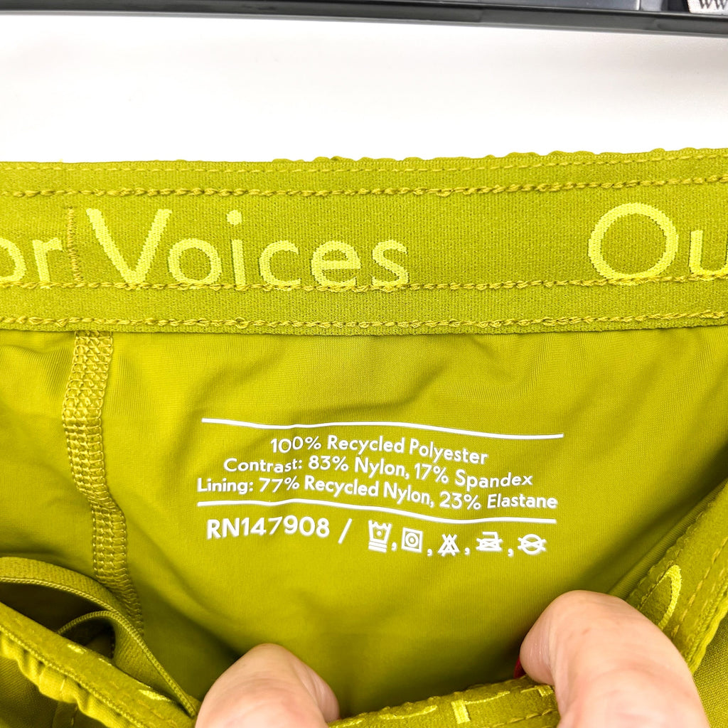 OUTDOOR VOICES Mens High Stride Athletic Shorts XL Green 5" Inseam NWT