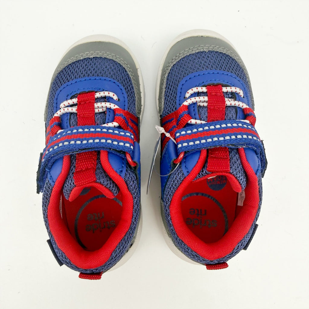 Stride Rite Kids Jasper Sneakers US 5 M EU 21 Blue Red Athletic NIB
