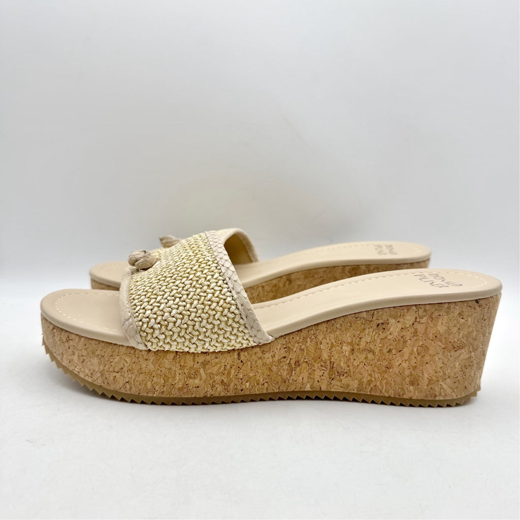 Donald Pliner Womens Silli Wedge Sandal Size 9.5 M Tan Jute NWOB