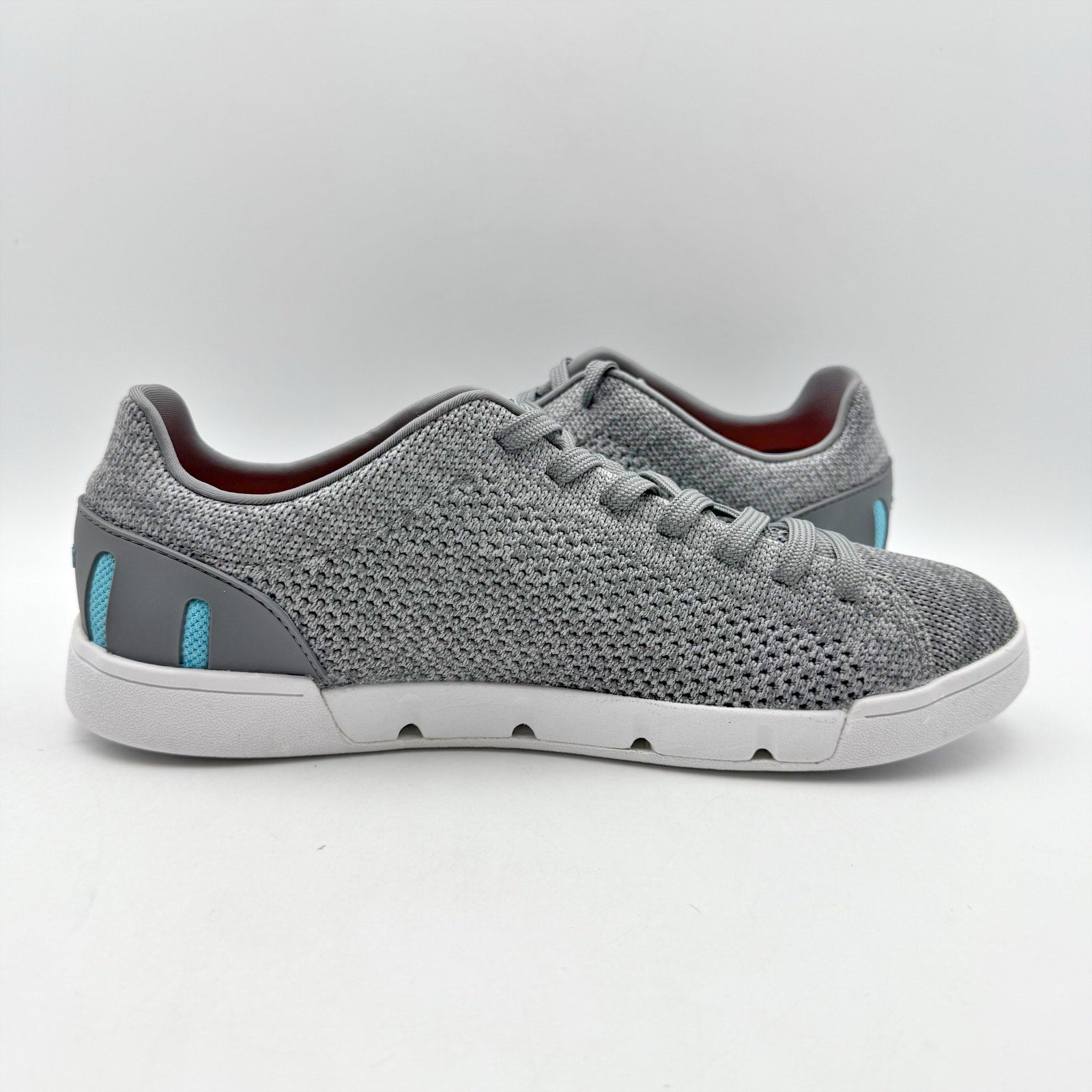 SWIMS Mens Tennis Knit 2.0 Casual Sneakers Size 8 EU 41 Grey Knit NWOB
