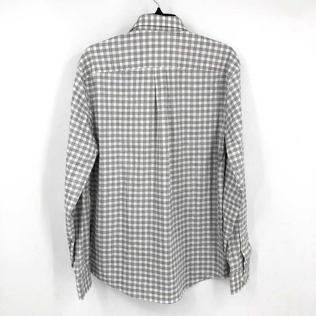 JOHNNIE O Men's Ashworth Performance Button Up Shirt Medium Light Gray NWOT
