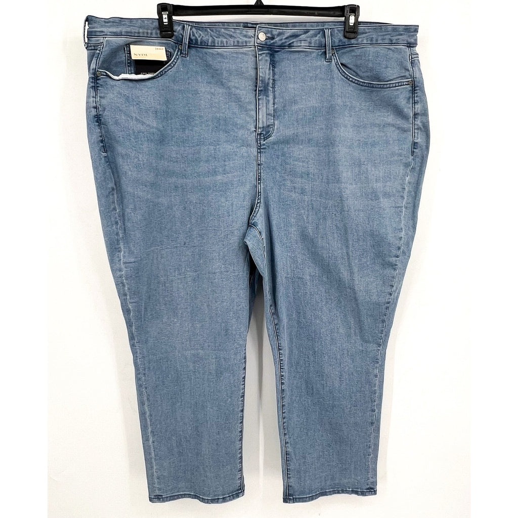NYDJ Womens Margot Girlfriend Jeans Size 28W PETITE Kingston Blue NWT