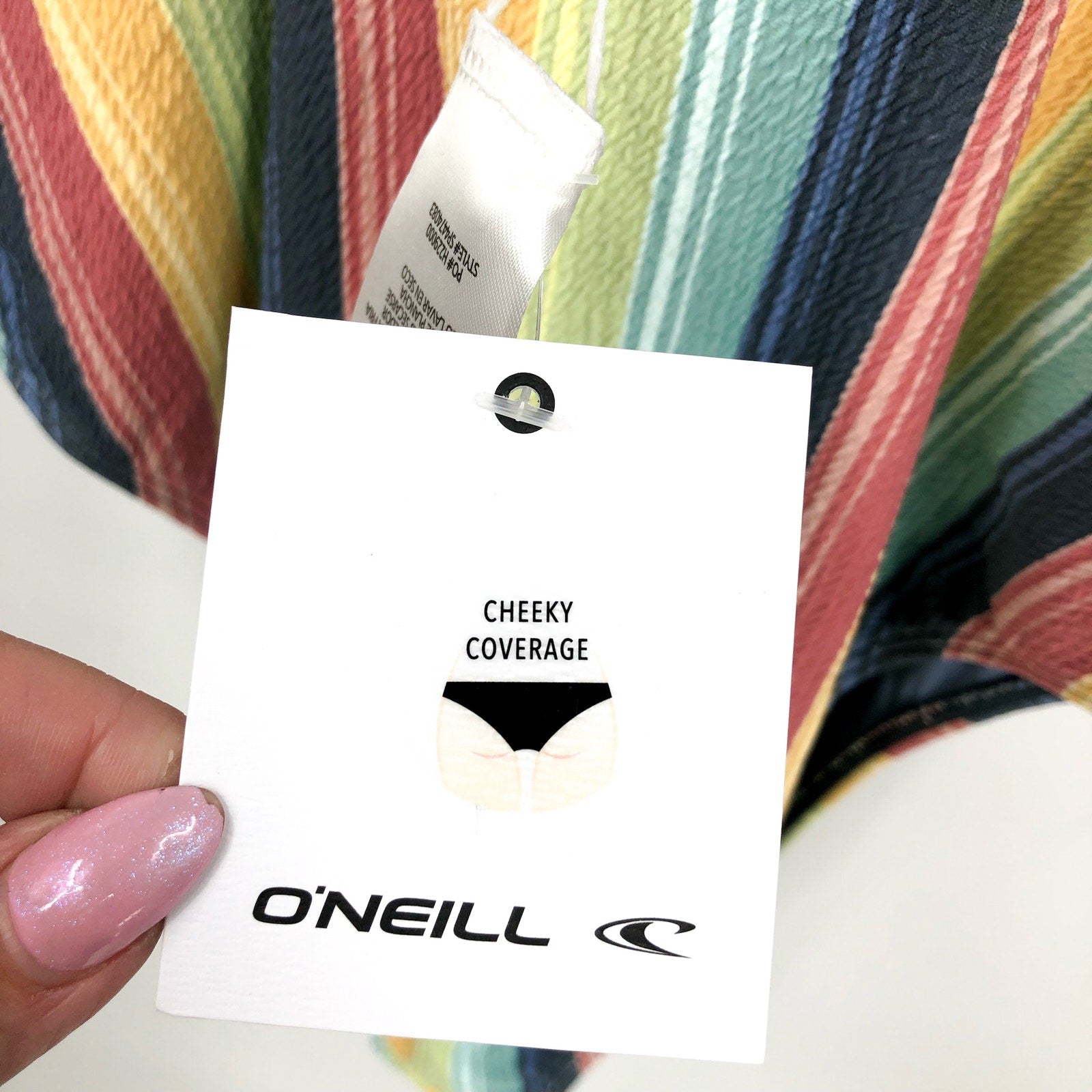 O'NEILL Women's North Shore One-Piece Swimsuit XL Multi Beach Bound Stripe NWT