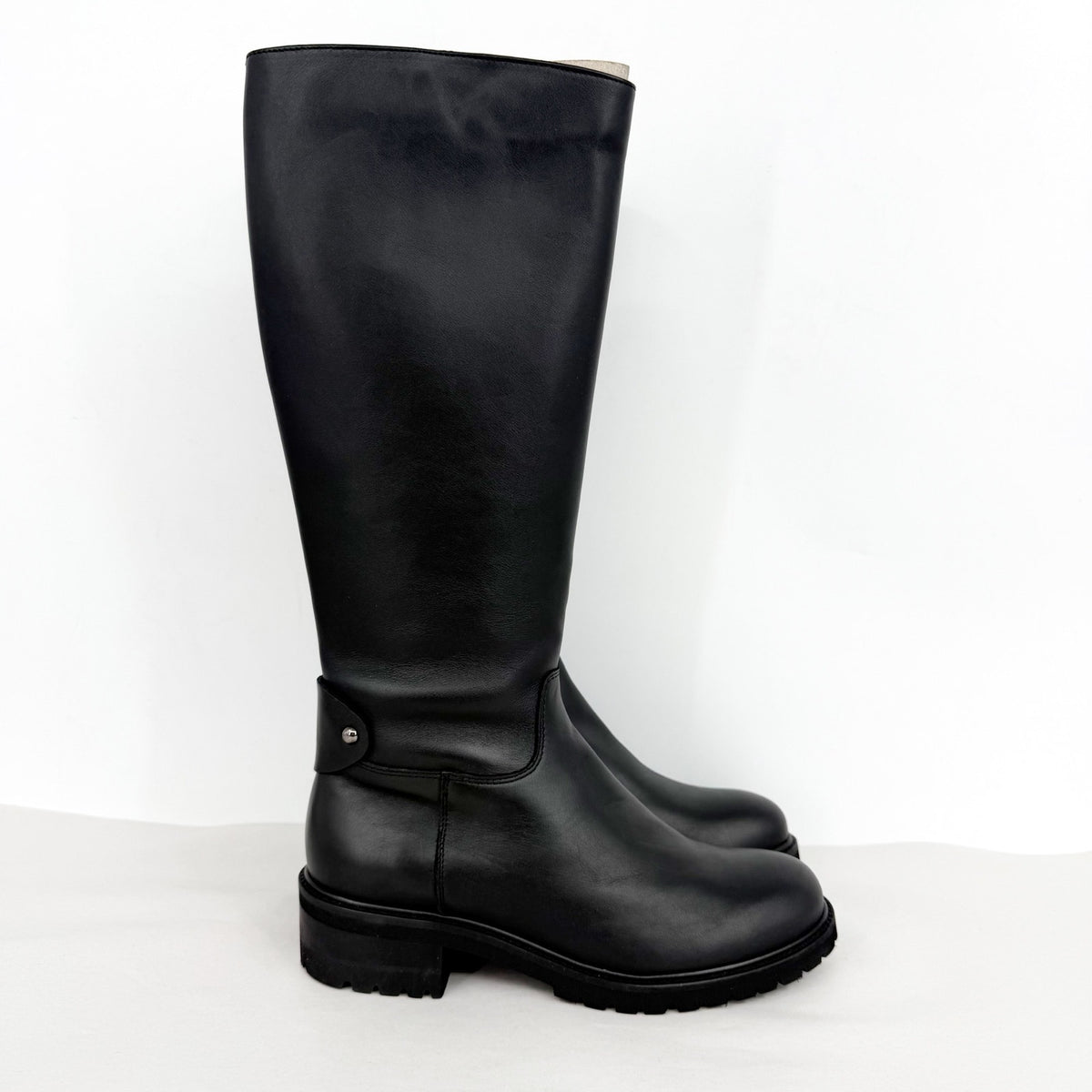 La Canadienne Womens Cate Knee High Boots US Size 9 EU 39 Black Leather NWOB