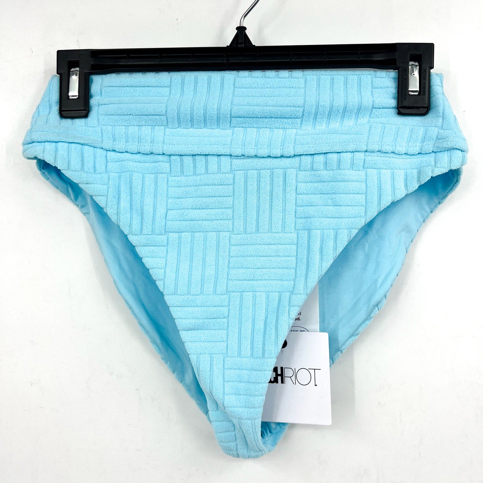 BEACH RIOT Women's Highway Bikini Bottoms Medium Blueberry Ice Terry NWT