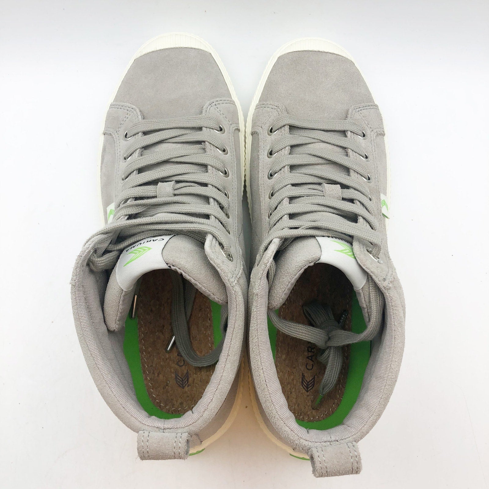 Cariuma OCA High Sneakers Womens 10.5 Mens 9 Cloud Grey Suede NIB