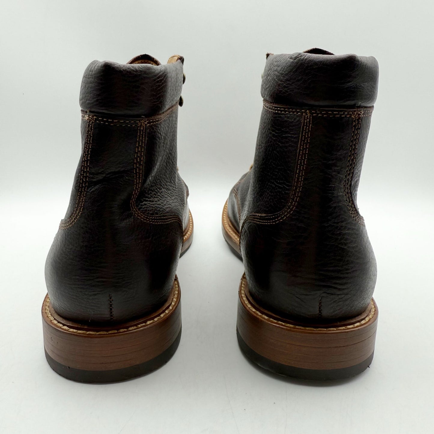 Warfield & Grand Mens Roseburg Ankle Boots US 8.5 M Brown Leather Moc Toe NWOB