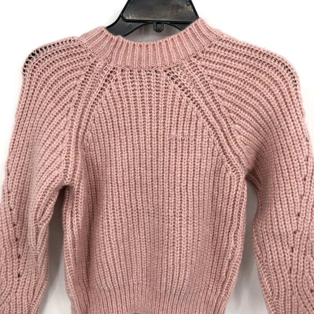 BARDOT Girl's Cozy Cable Knit Crewneck Sweater Size 14 Pink Potpourri NWT