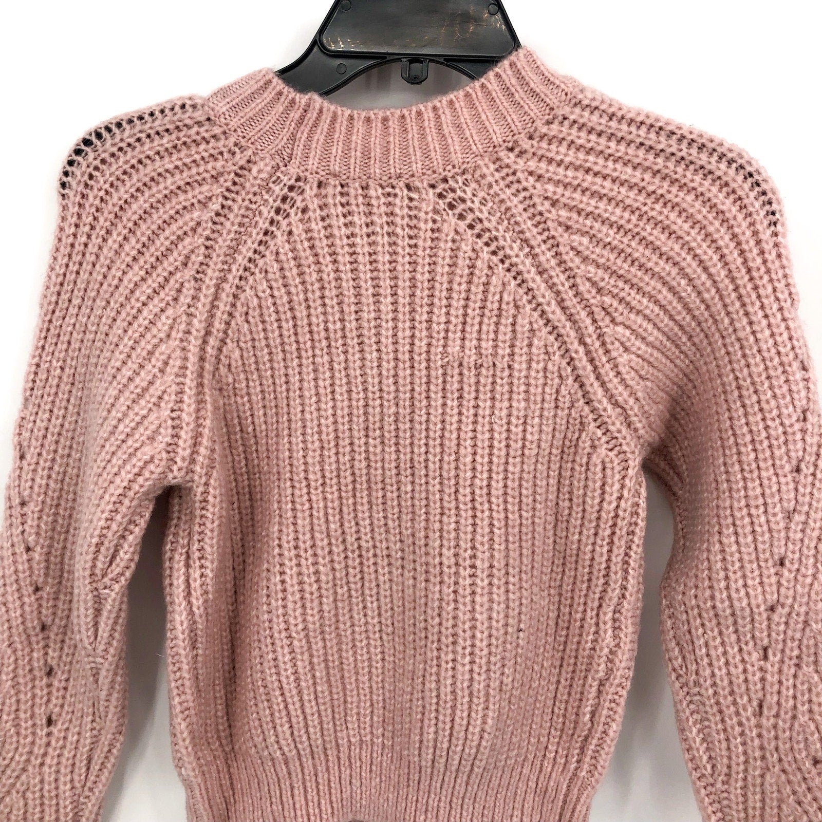 BARDOT Girl's Cozy Cable Knit Crewneck Sweater Size 14 Pink Potpourri NWT