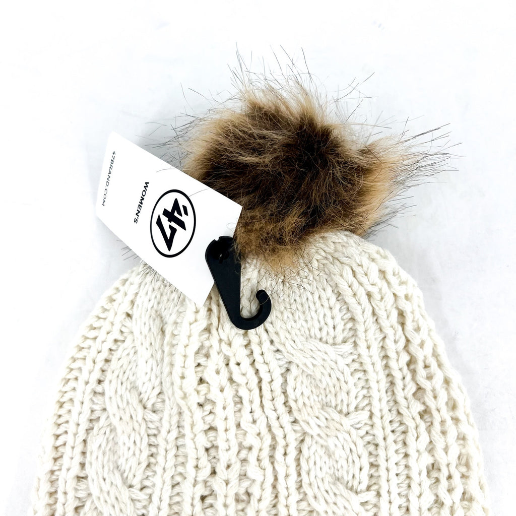 47 BRAND North Carolina Tar Heels Cuffed Knit Hat with Pom OS White NWT