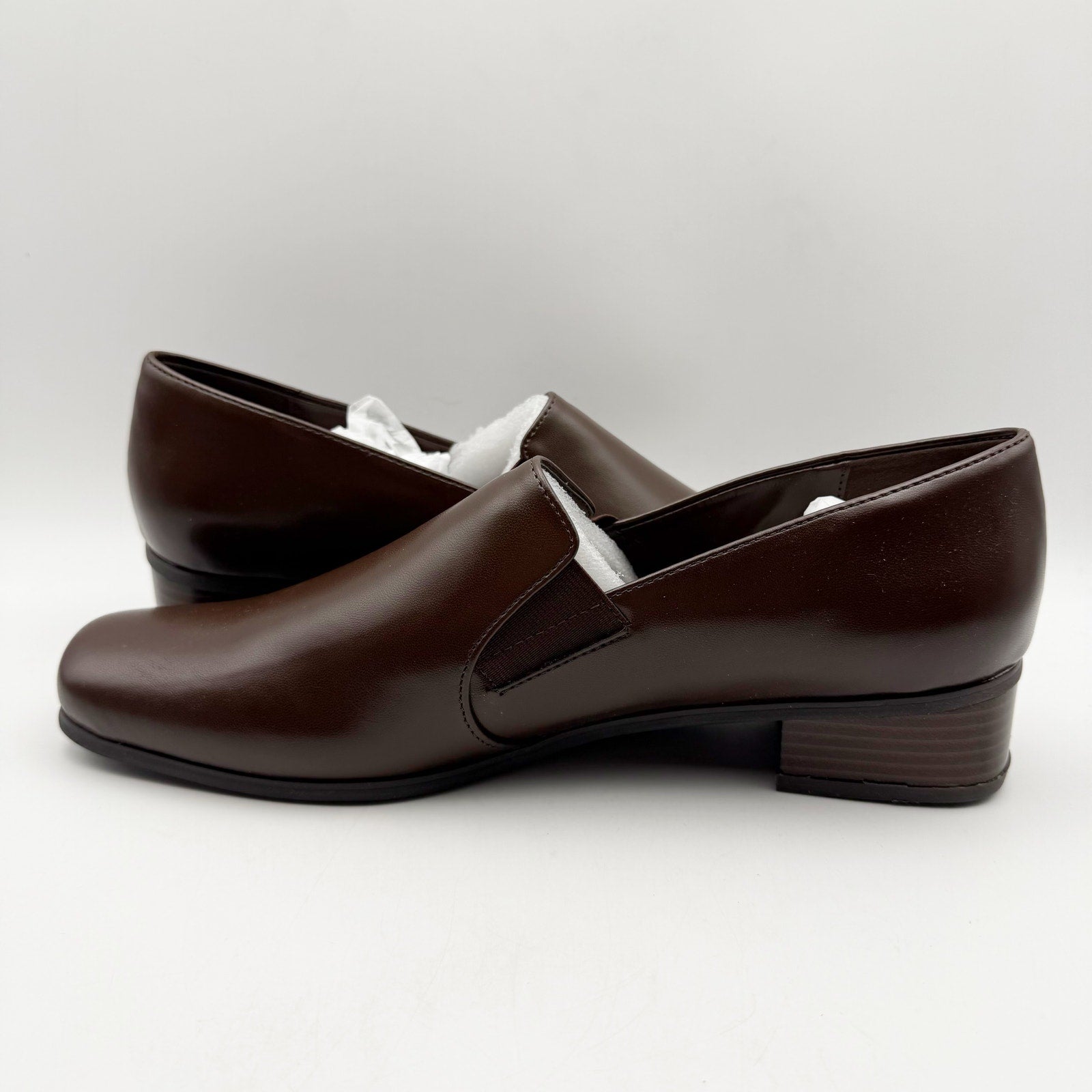 TROTTERS Womens Ash Slip-On Loafers US 11.5 NARROW EU 42.5 Brown NIB
